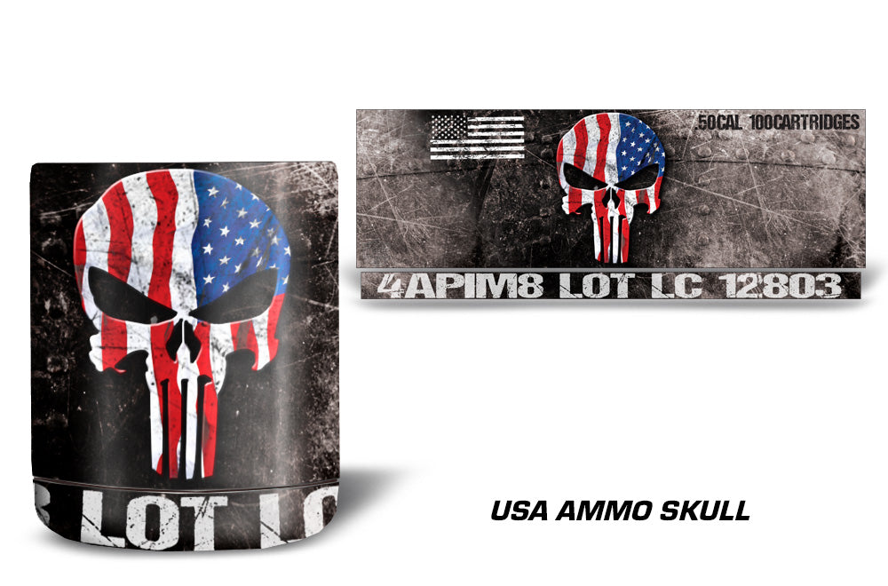 USATuff Tumbler Cup Wrap Kit for RTIC YETI - USA Ammo Skull