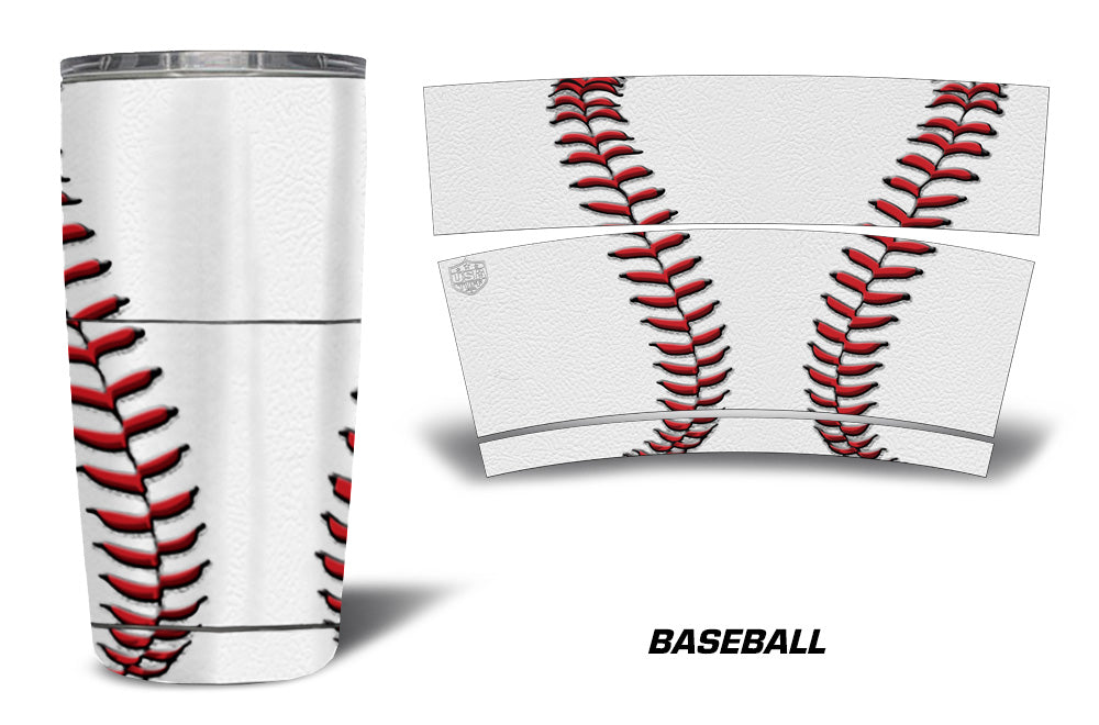 USATuff Tumbler Cup Wrap Kit for RTIC YETI - Baseball