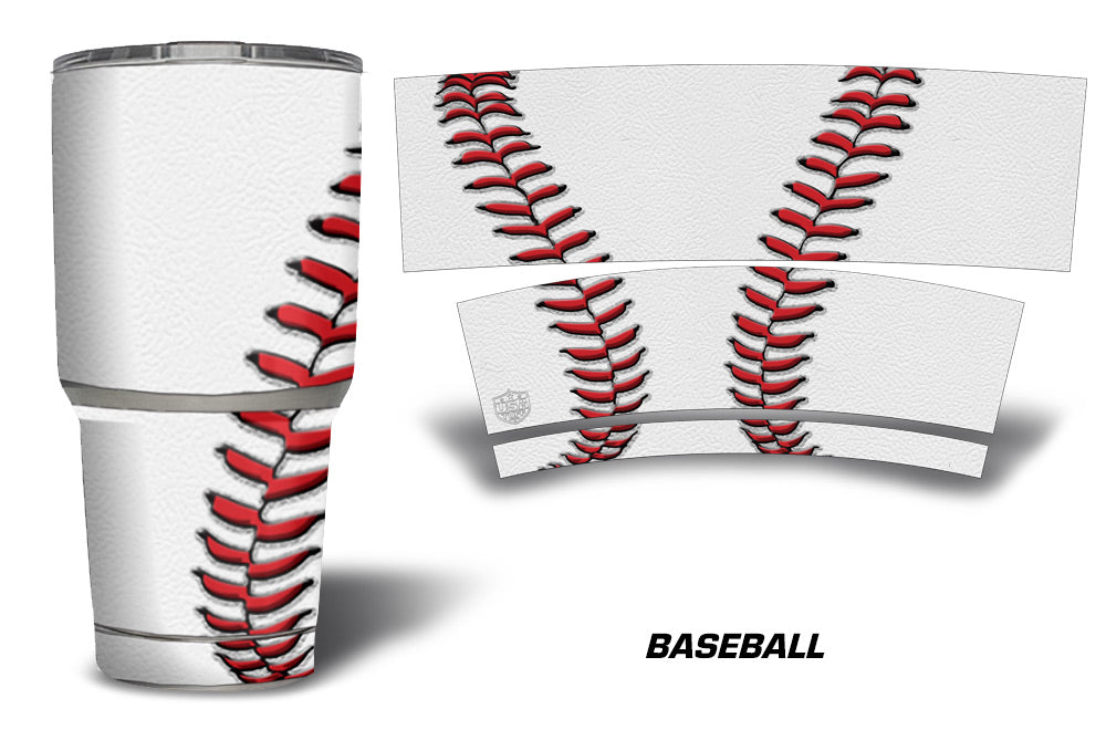 USATuff Tumbler Cup Wrap Kit for RTIC YETI - Baseball