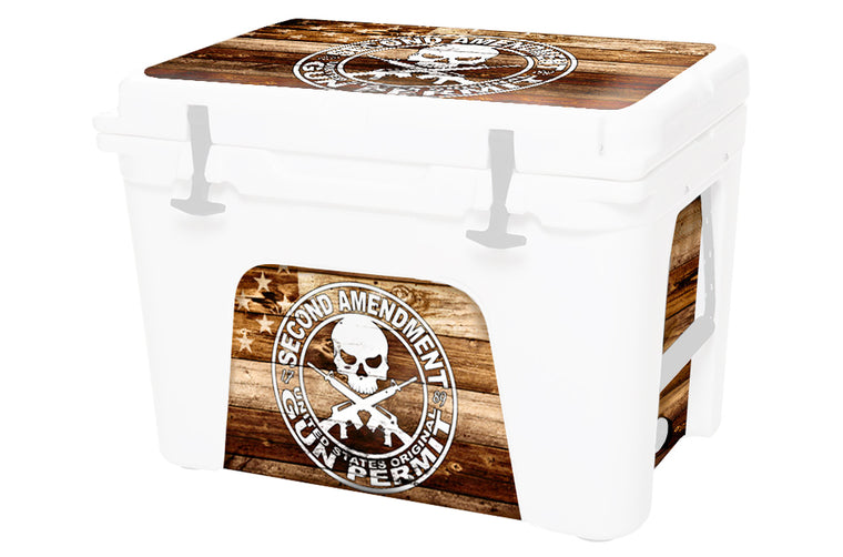 RTIC 45qt - 2nd USA Flag Wood