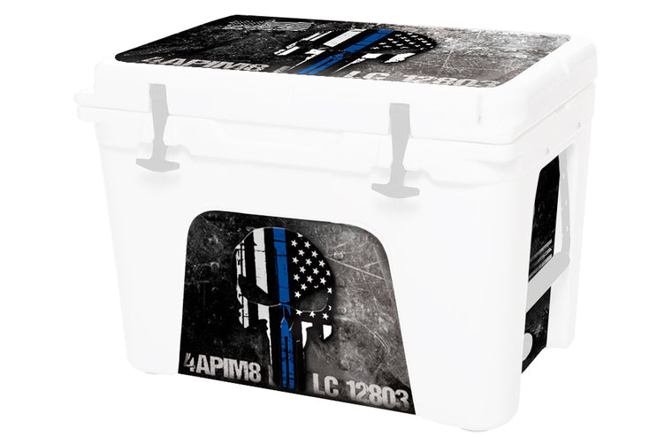 RTIC 45qt - Ammo Skull Blue Line