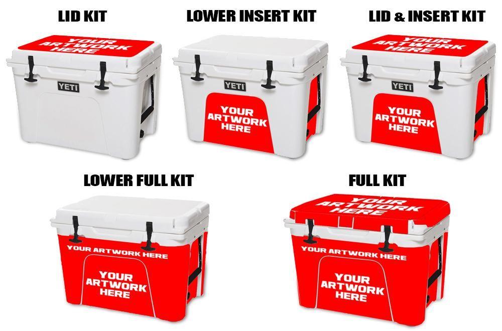 USATuff Cooler Accessories Ice Chest Graphic Sticker Decal Kits - Coverage Options