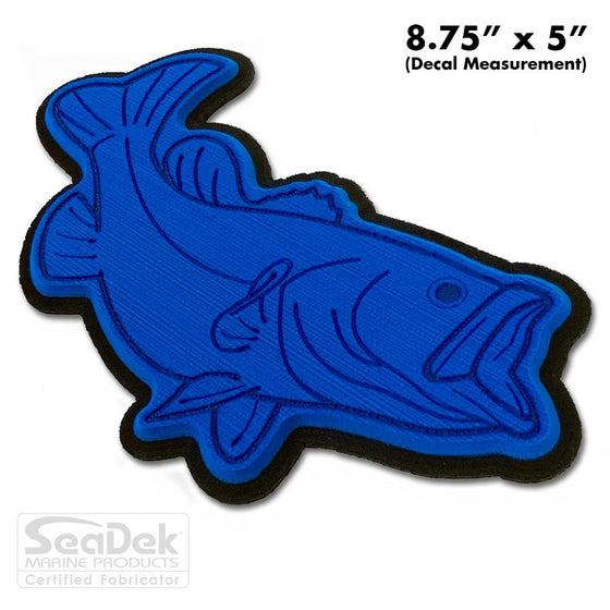 Seadek 3D Decals by USATuff.com in Bass Design in Bimini Blue Black