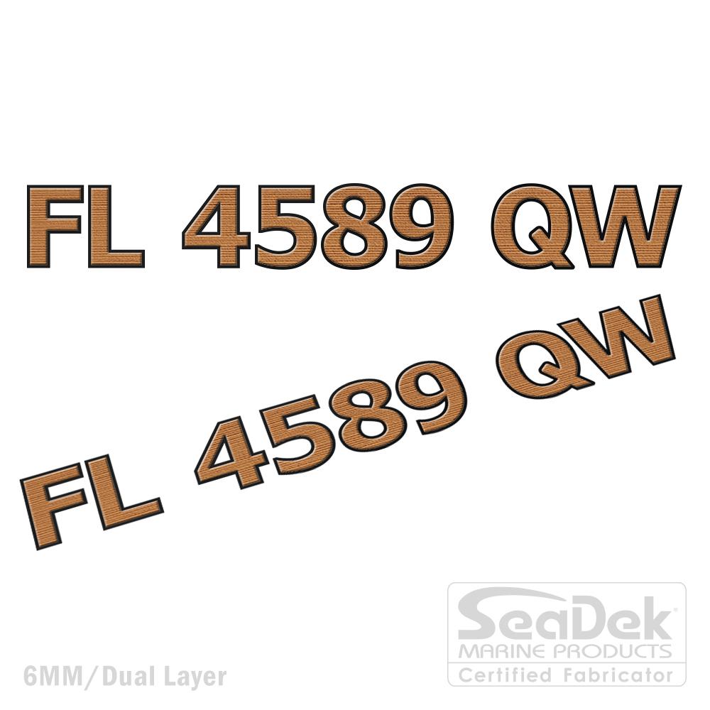USATuff Boat Registration Numbers 3D Raised Decals 3" www.usatuff.com