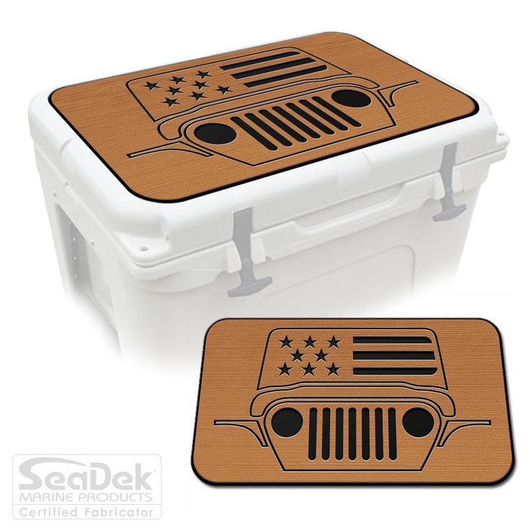 Mocha Black SeaDek Cooler Pad Marine EVA Mat by USATuff Fits YETI RTIC ORCA Ozark Trail Traction Non-Slip Seat Pad