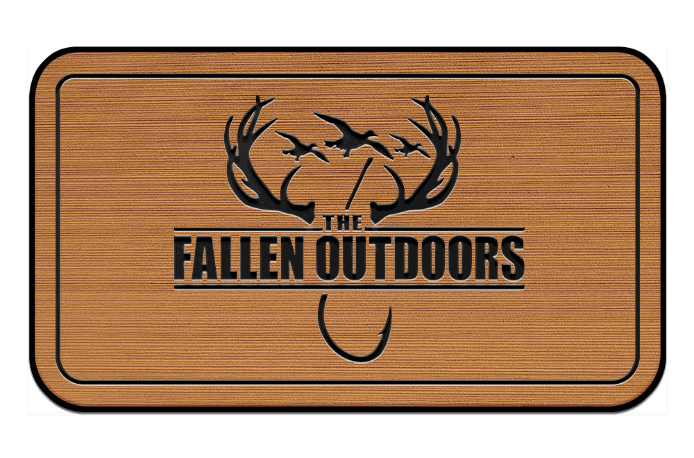 The Fallen Outdoors Custom USATuff SeaDek Cooler Pad in Tan and Black.