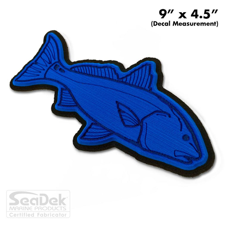 Seadek 3D Decals by USATuff.com in Redfish Design in Bimini Blue Black