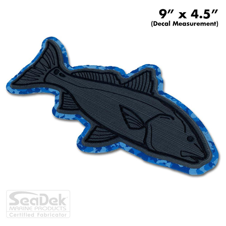 Seadek 3D Decals by USATuff.com in Redfish Design in Dark Gray Aqua Camo