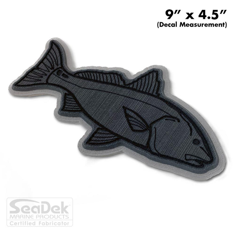 Seadek 3D Decals by USATuff.com in Redfish Design in Dark Gray Storm Gray