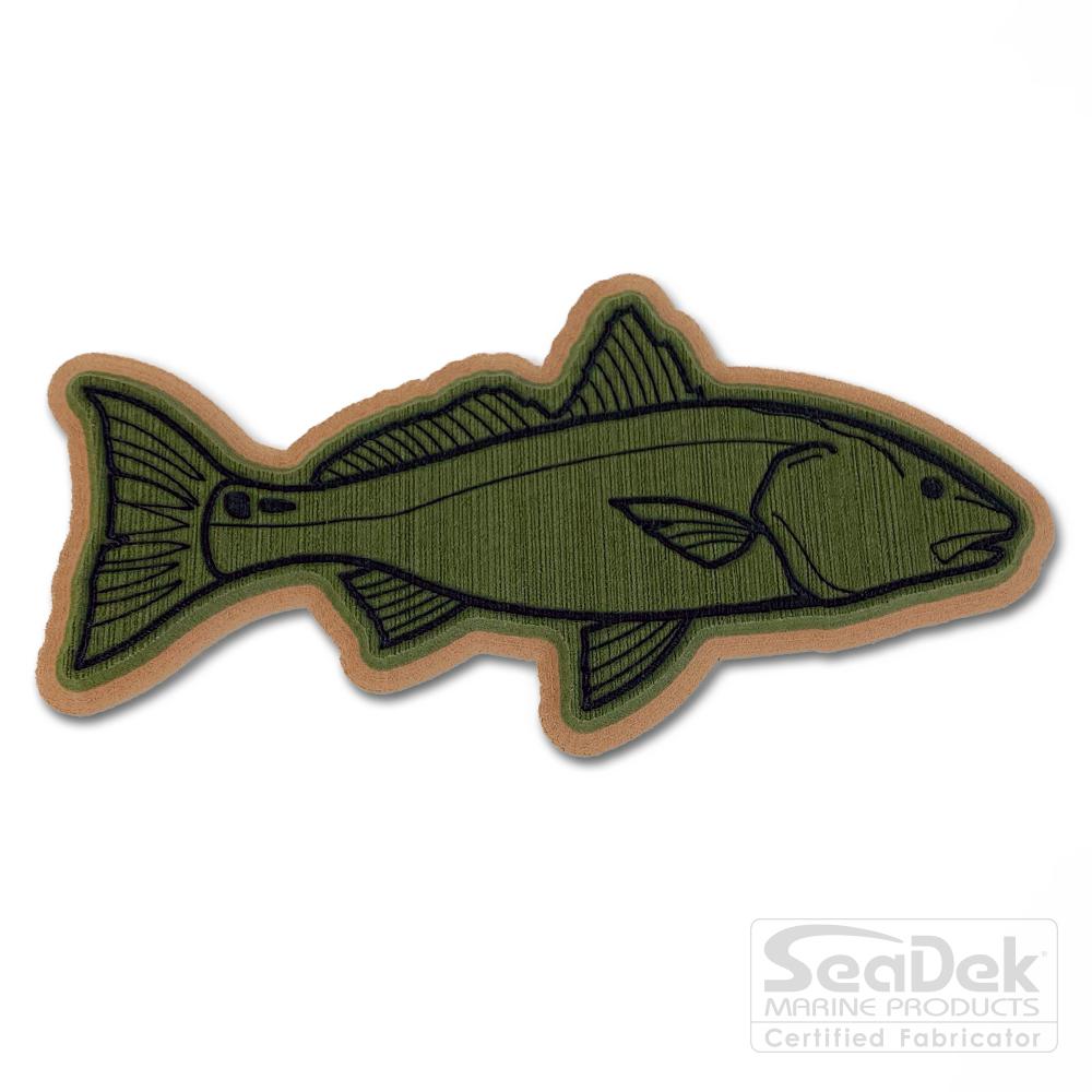 Seadek 3D Decals by USATuff.com in Redfish Design in Green Mocha