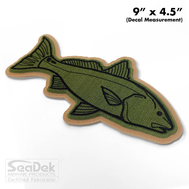Seadek 3D Decals by USATuff.com in Redfish Design in Green Mocha