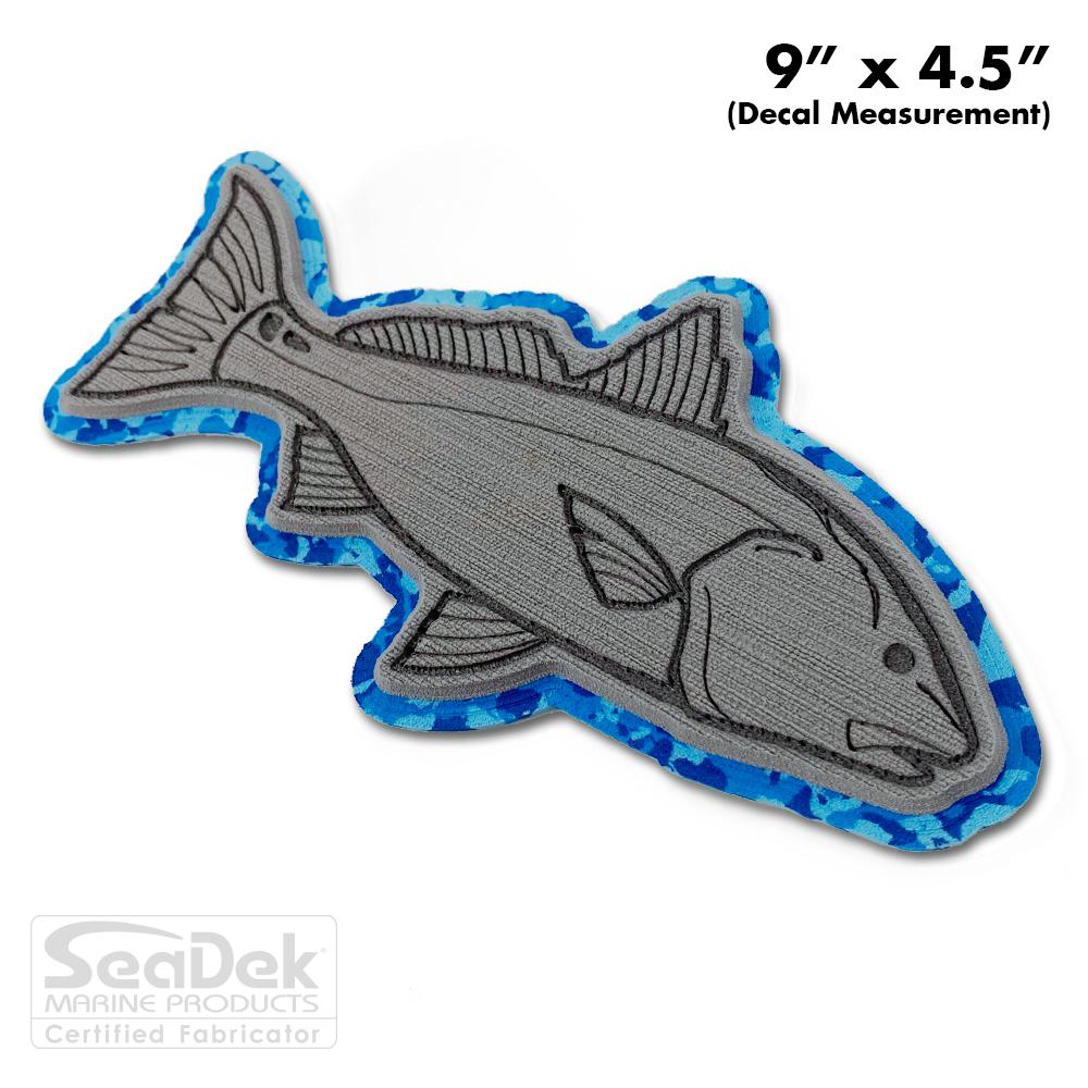 Seadek 3D Decals by USATuff.com in Redfish Design in Storm Gray Aqua Camo