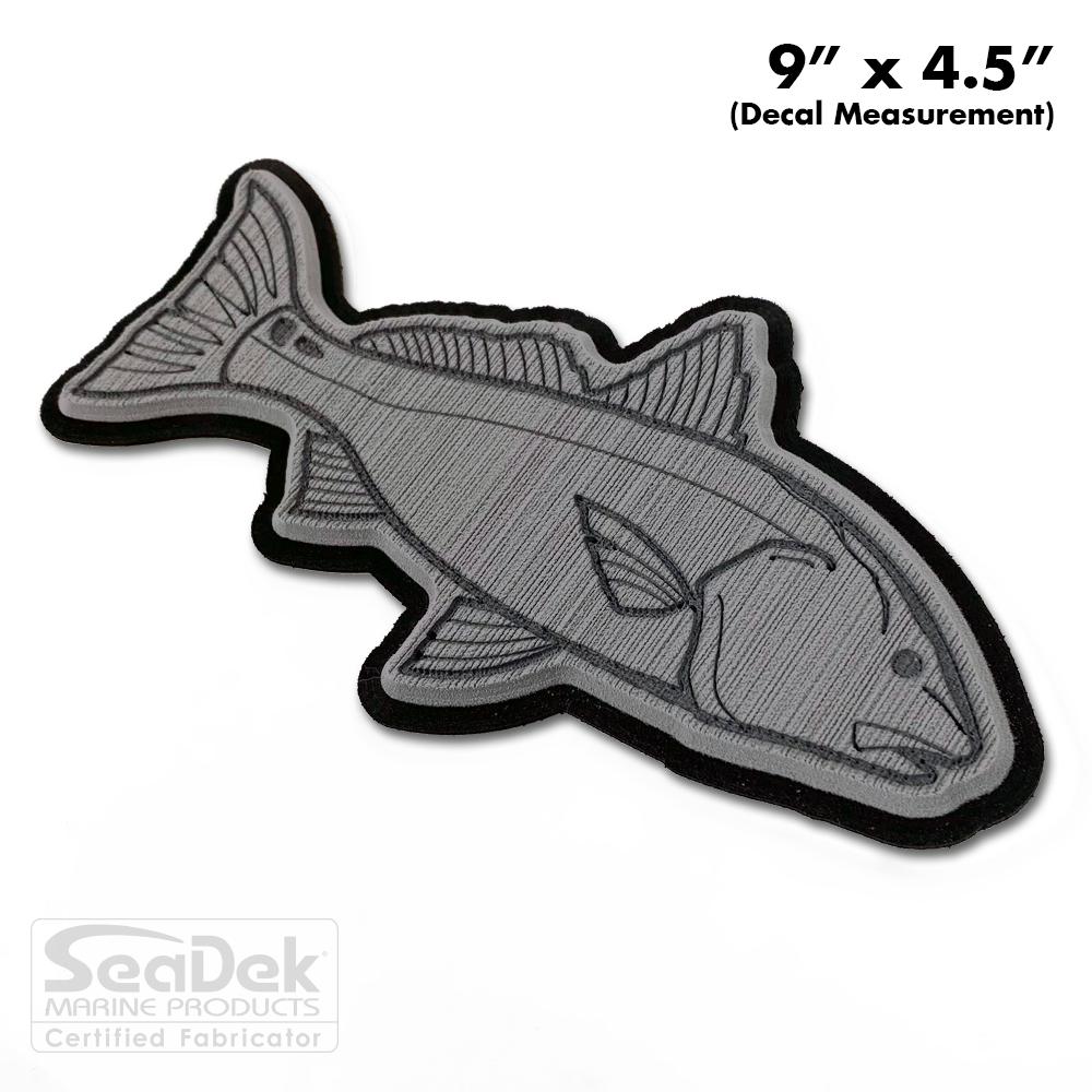 Seadek 3D Decals by USATuff.com in Redfish Design in StormGray-Black