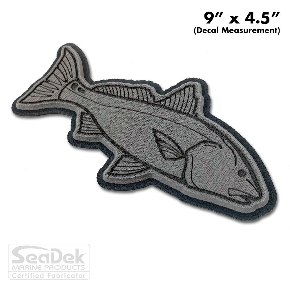 Seadek 3D Decals by USATuff.com in Redfish Design in Storm Gray Dark Gray