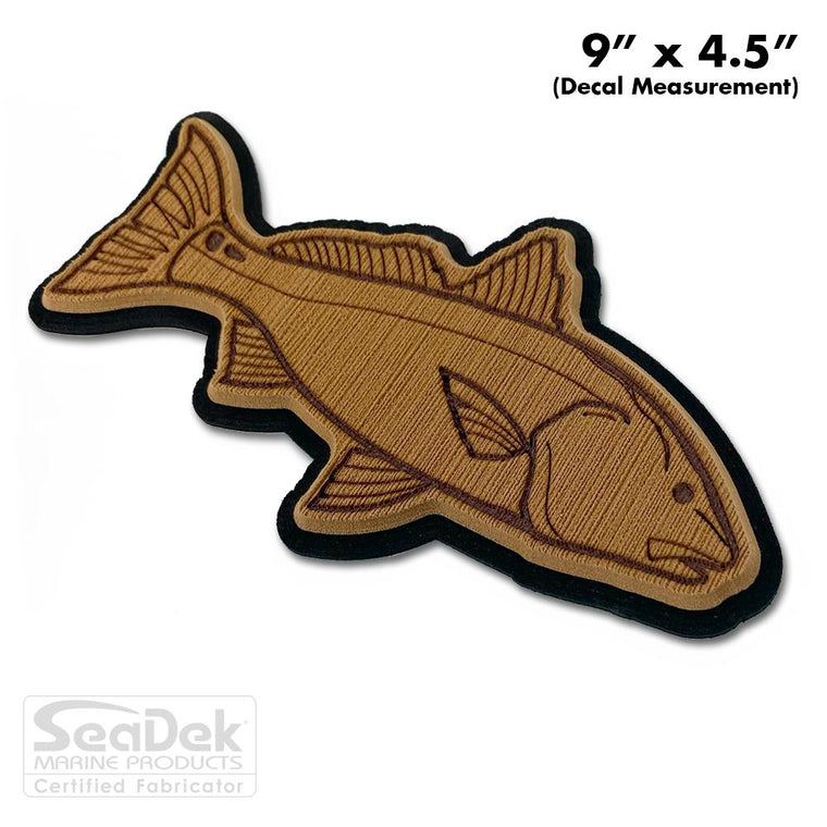 Seadek 3D Decals by USATuff.com in Redfish Design in Tan Black