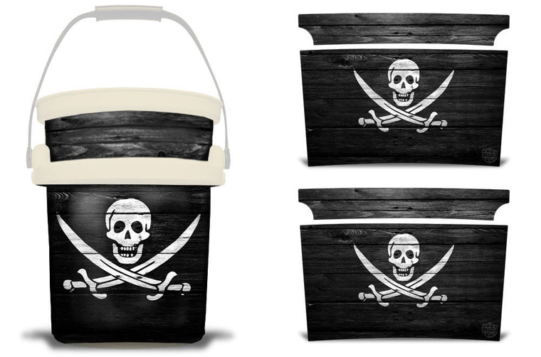 USATuff YETI Loadout Bucket Accessories Graphic Sticker Wrap Decal - Pirate Flag