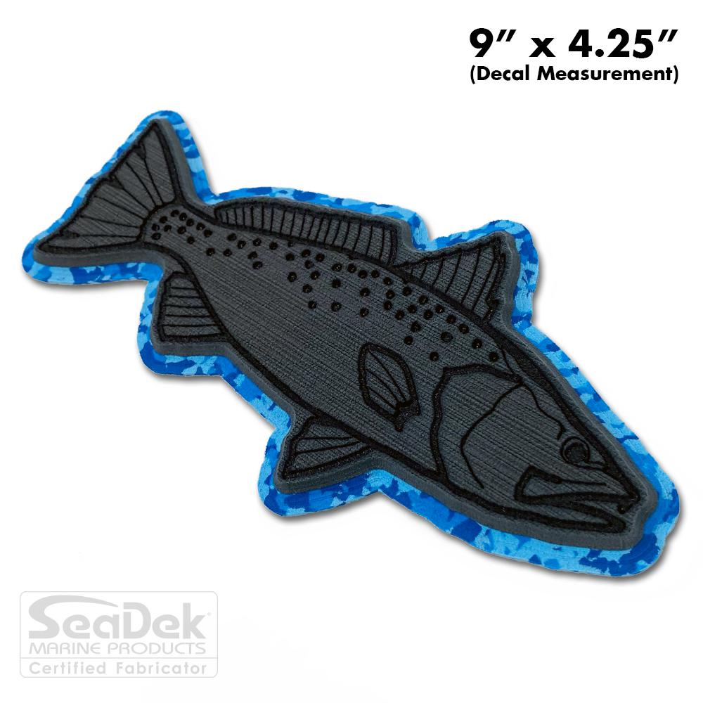 Seadek 3D Decals by USATuff.com in Seatrout Design in Dark Gray Aqua Camo