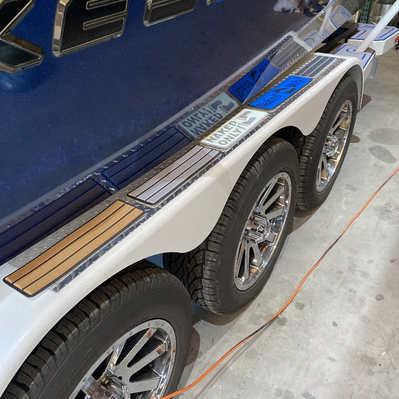 SeaDek traction pads for boats, trailers, RV steps - non-slip, dual-layer, 6mm brushed texture, stick-on adhesive.