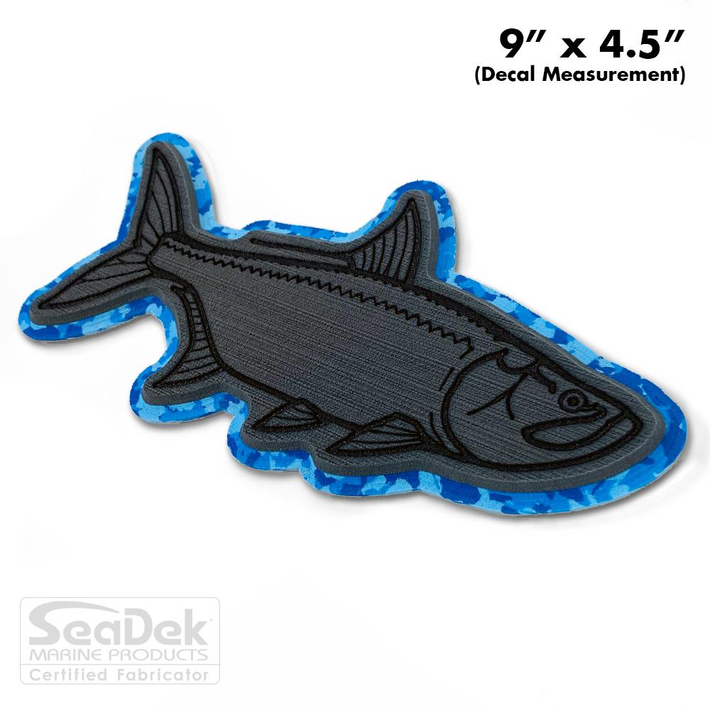 Seadek 3D Decals by USATuff.com in Tarpon Design in Dark Gray Aqua Camo