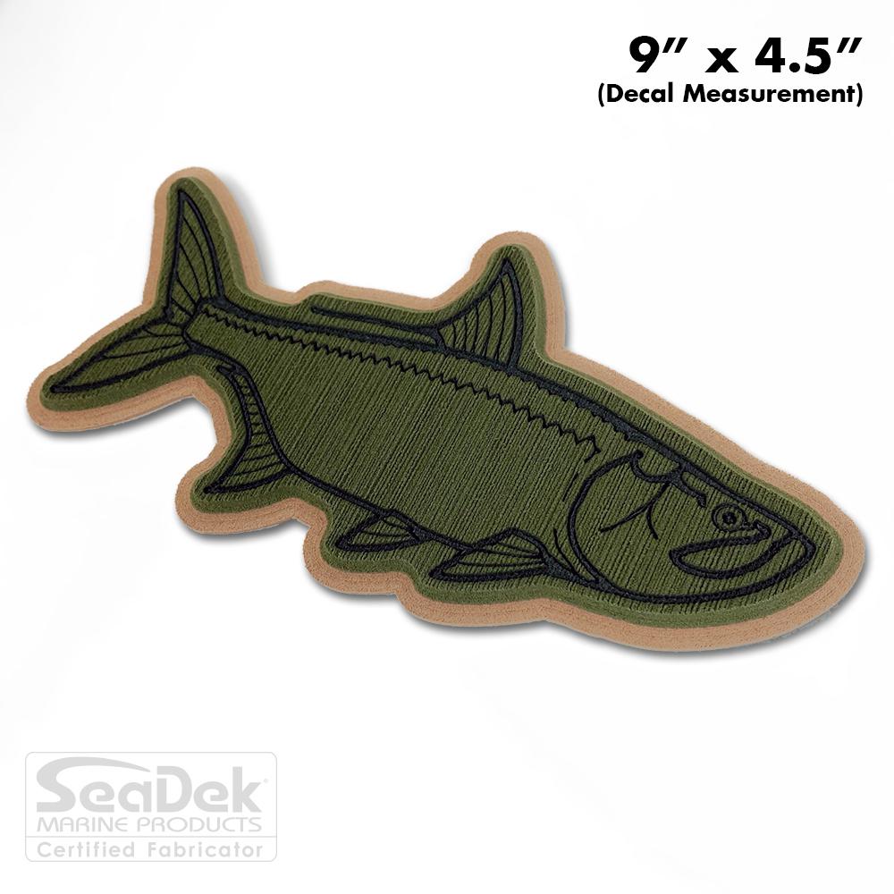 Seadek 3D Decals by USATuff.com in Tarpon Design in Green Mocha