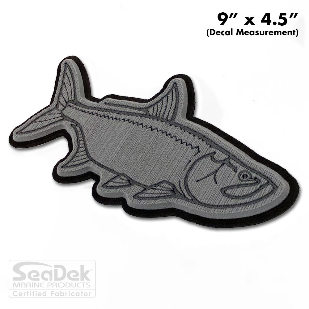Seadek 3D Decals by USATuff.com in Tarpon Design in StormGray-Black