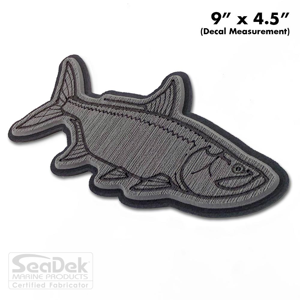 Seadek 3D Decals by USATuff.com in Tarpon Design in Storm Gray Dark Gray