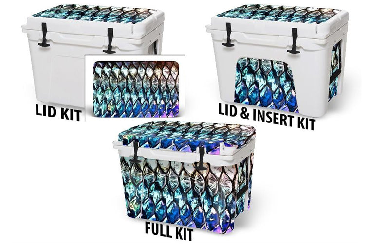 USATuff Cooler Accessories Ice Chest Graphic Sticker Decal Kits - Tarpon Scales by Ed Anderson