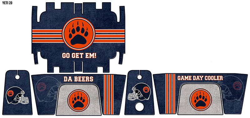 USATuff Vinyl Cooler Wrap Decal Sticker Kit - GO GET EM